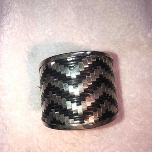 women's jewelry, cuff bracelet, silver and black